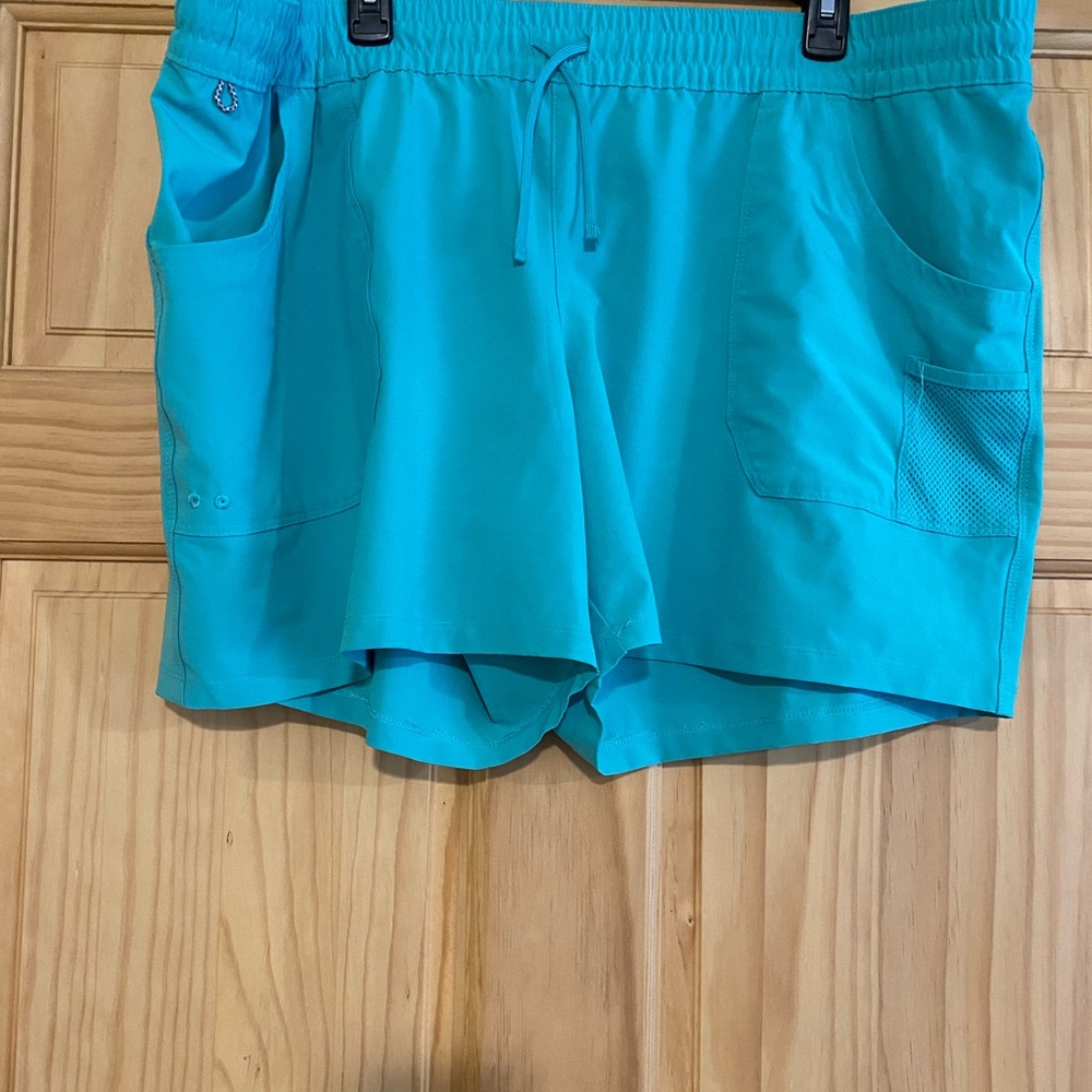 Columbia Blue Athletic Shorts Elastic Waistband Lightweight